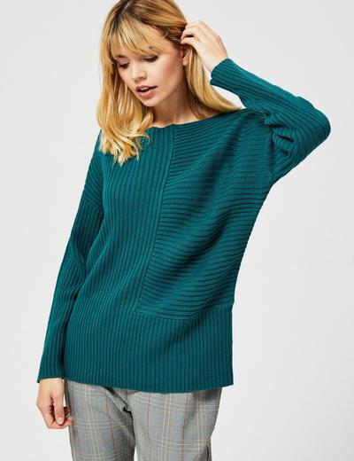 Sweter o luźnym kroju- zielony
