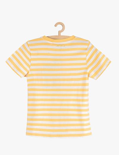Koszulka chłopięca w biało- żółte paski