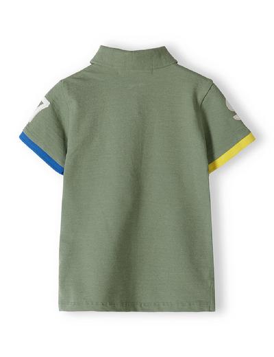 Zielona bluzka polo z krótkim rękawem dla chłopca