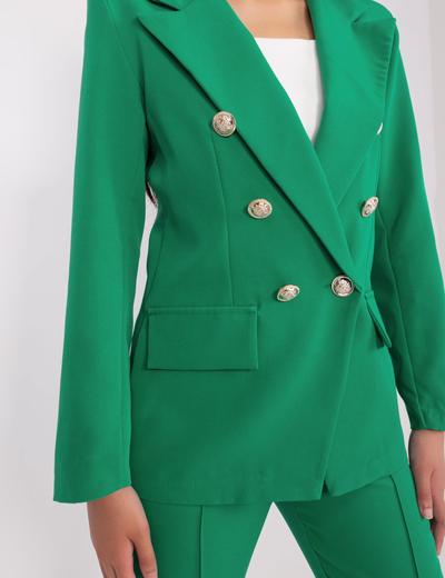 Zielony damski komplet elegancki z marynarką
