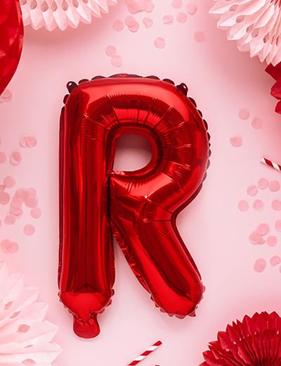 Balon foliowy Litera ''R'' 35cm - czerwony