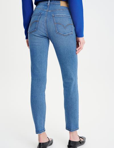 Spodnie jeansowe damskie slim niebieskie