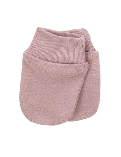Bawełniane rękawiczki niedrapki różowe dla niemowlaka- Hello!