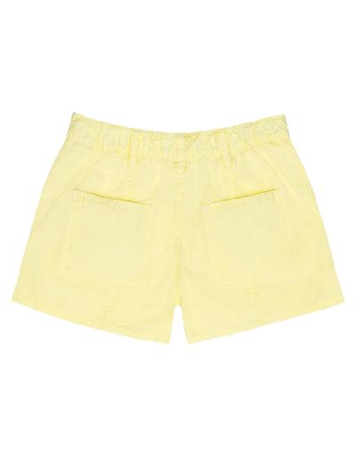 Żółte szorty basic bawełniane dla dziewczynki