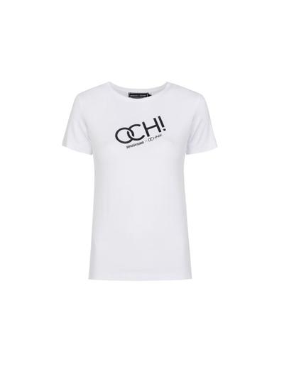 T-shirt damski biały z nadrukiem Ochnik