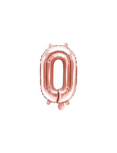 Balon foliowy - Cyfra "0" w kolorze różowego złota