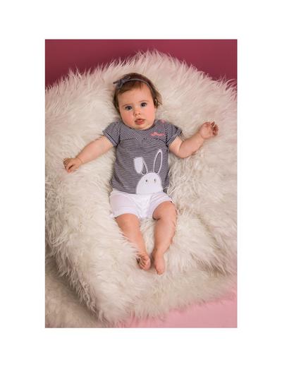 Komplet ubrań dla niemowlaka- t-shirt, spodenki i opaska