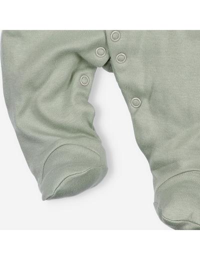Pajac niemowlęcy z bawełny organicznej kolor oliwkowy