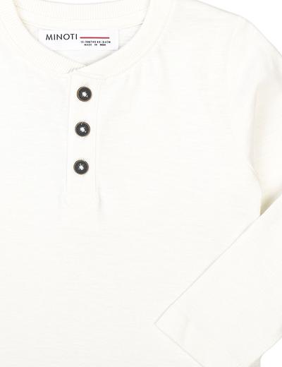 Bluzka niemowlęca bawełniana biała z długim rękawem