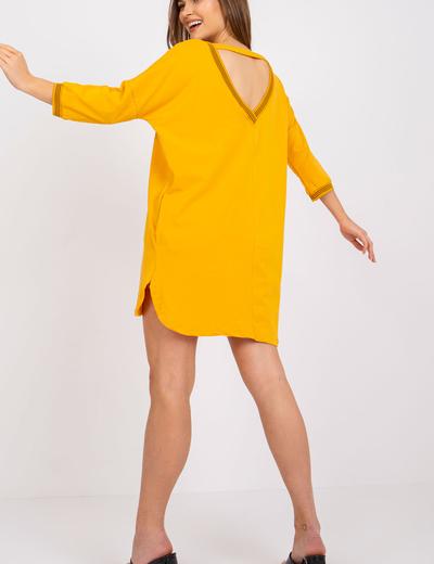 Jasnopomarańczowa sukienka dresowa Nova RUE PARIS