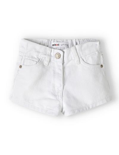 Białe krótkie spodenki jeansowe dla dziewczynki