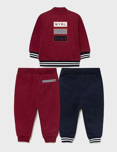 Mayoral zestaw dresowy dla chłopca - bluza z nadrukiem i 2 x spodnie dresowe