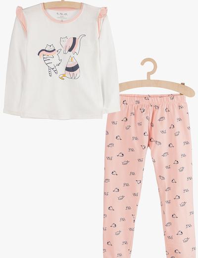 Dzianinowa piżamka dla dziewczynki- koty