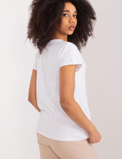 T-Shirt Z Aplikacją Basic Feel Good biały