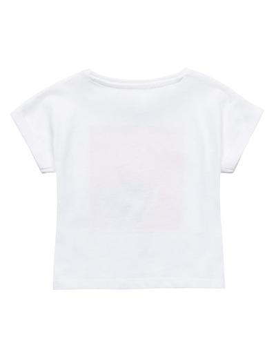 Biały t-shirt bawełniany dla niemowlaka z nadrukiem