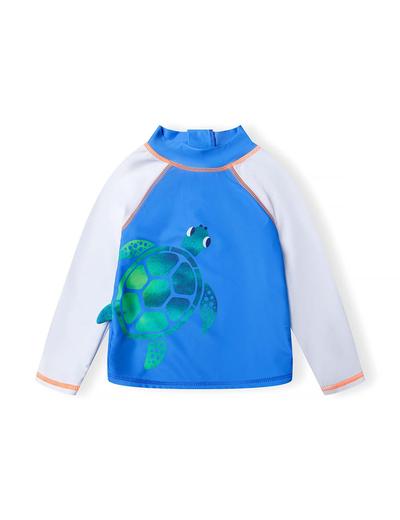 Strój kąpielowy z filtrem UV - koszulka z żółwiem i kąpielówki