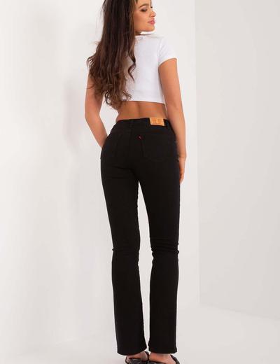 Czarne spodnie jeansowe damskie bootcut