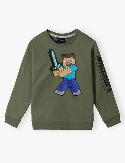 Bluza dla chłopca dzianinowa Minecraft khaki