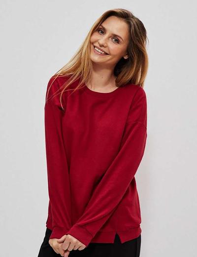 Czerwona bluza damska dresowa bawełniana