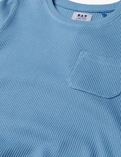 Niebieska bluza dresowa z kieszonką - unisex - Limited Edition