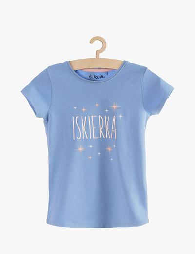 Niebieski t-shirt dla dziewczynki- Iskierka