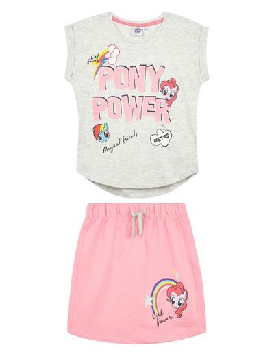 Komplet dziewczęcy Pony- różowa spódniczka i t-shirt