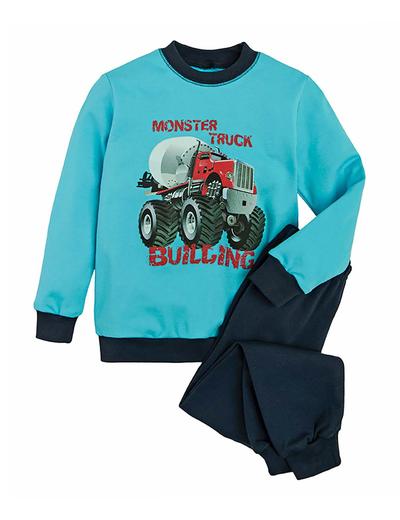 Ciepła chłopięca piżama niebiesko-granatowa Tup Tup Monster Truck