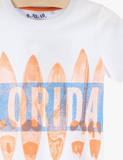 T-shirt chłopięcy Florida biały