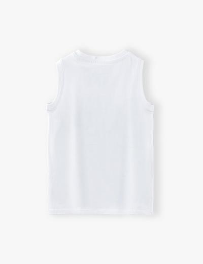 T-shirt chłopięcy w kolorze białym z napisem- Ale heheszki