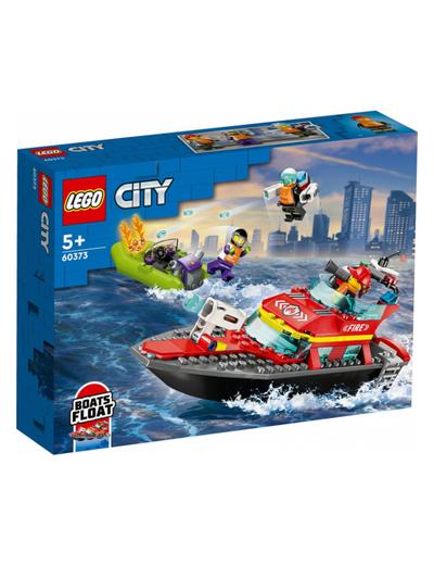 Klocki LEGO City 60373 Łódź strażacka - 144 elementy, wiek 5 +