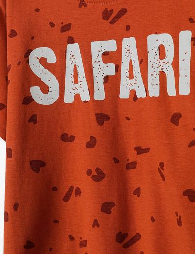 Bawełniany T-shirt z napisem Safari