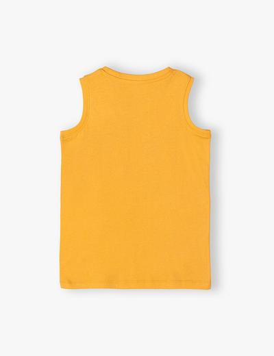 Bawełniany T-shirt dla chłopca - pomarańczowy