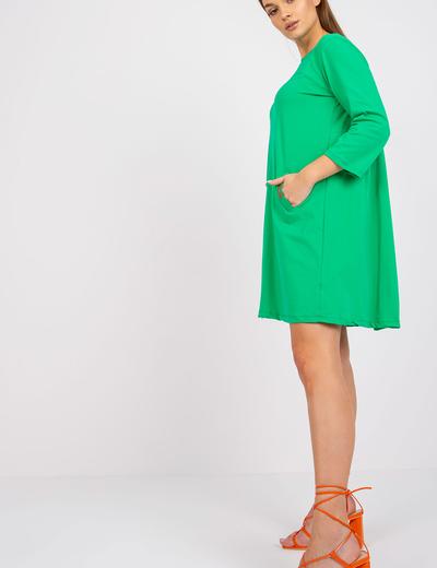 Zielona sukienka z bawełny Dalenne