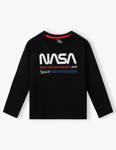 Bluzka chłopięca bawełniana czarna NASA