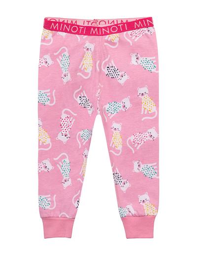 Różowa pidżama niemowlęca z długim rękawem- Kotki