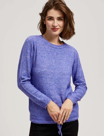 Sweter nierozpinany damski fioletowy