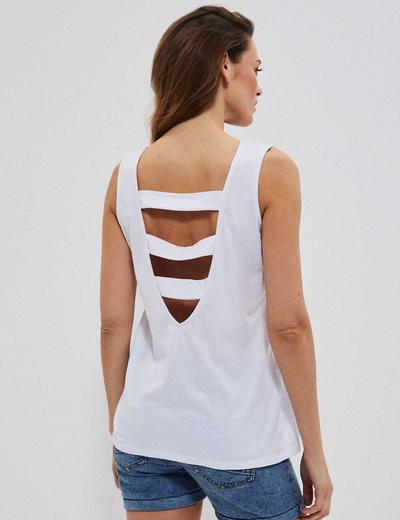 Koszulka damska na ramiączka z napisem biała