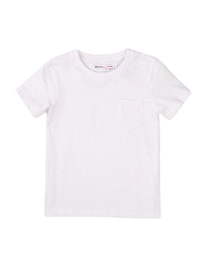 T-shirt chłopięcy bawełniany w kolorze białym