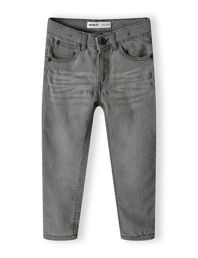 Szare klasyczne spodnie jeansowe dopasowane dla niemowlaka