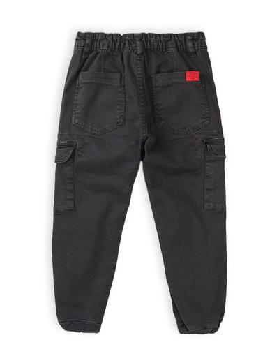 Spodnie chłopięce z kieszeniami - czarne bojówki