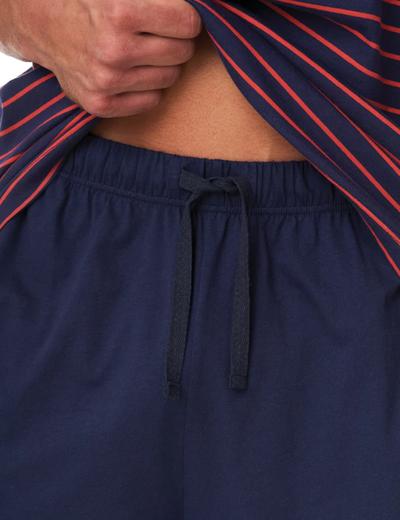 Bawełniana piżama męska z nadrukiem w paski