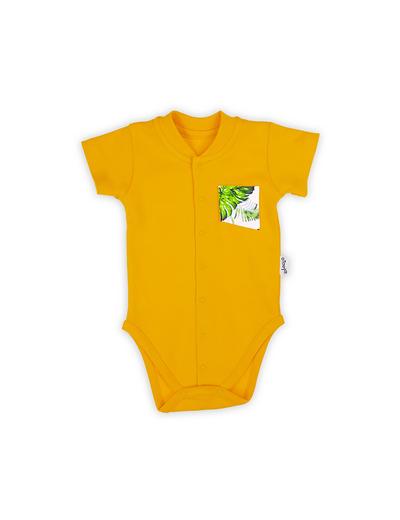 Bawełniane body niemowlęce z krótkim rękawem w tropikalny wzór TUKAN