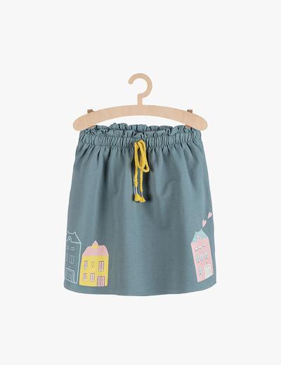 Dresowa spódnica dziewczęca z kolorowymi nadrukami