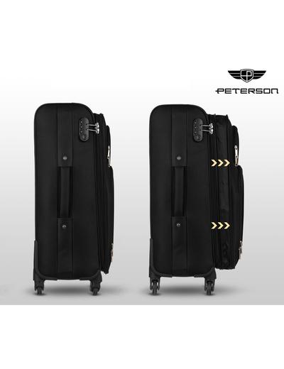 Mała walizka kabinowa z miękkiego materiału - Peterson