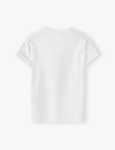 T- shirt dziewczęcy - biały Aqua