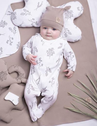 Dzianinowa czapka dla niemowlaka - beżowa