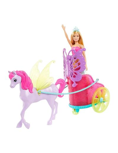 Barbie Lalka księżniczka z rydwanem i Pegazem wiek 3+