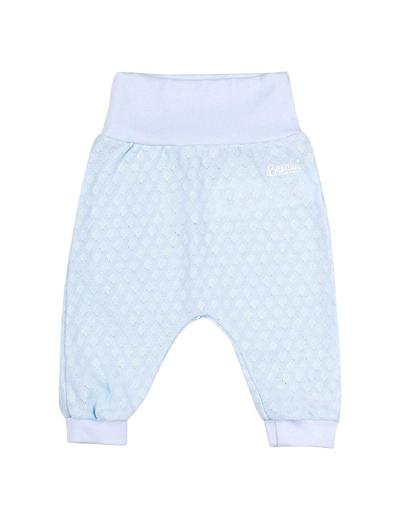 Bawełniane spodnie niemowlęce - niebieskie