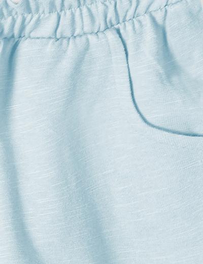 Błękitne szorty dresowe dla dziewczynki z bawełny