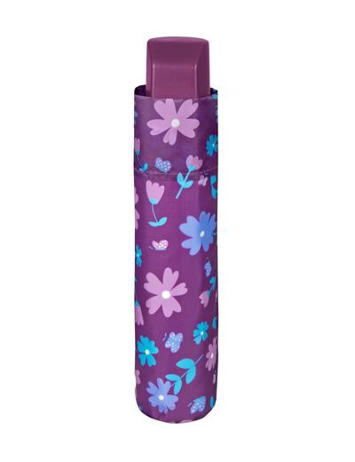 Parasol manualny średnica 96cm- fioletowy w kwiaty